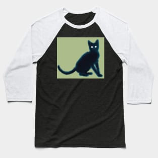 Black cat shadow Baseball T-Shirt